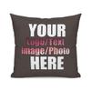 JRMRNEI Custom Pillow Case with Picture, Personalized Decorative Throw Pillow Any Picture Decorative Cushion Cover for Bed or Sofa Picture Gifts, Dark Chocolate, 12"x12" view 1