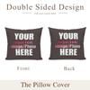 JRMRNEI Custom Pillow Case with Picture, Personalized Decorative Throw Pillow Any Picture Decorative Cushion Cover for Bed or Sofa Picture Gifts, Dark Chocolate, 12"x12" view 2