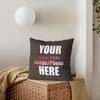 JRMRNEI Custom Pillow Case with Picture, Personalized Decorative Throw Pillow Any Picture Decorative Cushion Cover for Bed or Sofa Picture Gifts, Dark Chocolate, 12"x12" view 4