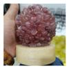 GEBSKI Natural Amethyst Quartz Crystal Gemstone Table Lamp MeditationCrystal Cluster Specimen Home Decor Night Light Gift (Color : Aventurine Quartz) view 3