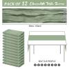 12 Pack Cheesecloth Table Runner 20 x 120 inch Cheese Cloth Table Runner Bulk,Romantic Boho Sheer Gauze Fabric Table Runners for Wedding Reception,Party,Bridal Shower Table Decor(Sage Green) view 2