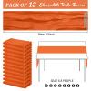 12 Pack Cheesecloth Table Runner 20 x 120 inch Cheese Cloth Table Runner Bulk,Romantic Boho Sheer Gauze Fabric Table Runners for Wedding Reception,Party,Bridal Shower Table Decor(Orange) view 2