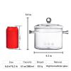 2 L/ 67 Fl Oz Clear Glass Pots for Cooking with Lids Saucepan with Cover Simmer Pot Milk Pot Heat-Resistant Glass Stovetop Pots And Pan with Lid, Soup, Milk, Baby Food view 3