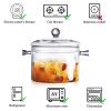2 L/ 67 Fl Oz Clear Glass Pots for Cooking with Lids Saucepan with Cover Simmer Pot Milk Pot Heat-Resistant Glass Stovetop Pots And Pan with Lid, Soup, Milk, Baby Food view 4