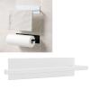 Paper Towel Holder,Under Cabinet Paper Towel Holder for Kitchen,Bathroom Towel Holder Elegant Simple Heavy Duty Self Adhesive Paper Towel Roll Rack(White) view 2