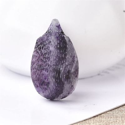 AAKOMA 1PC Natural Quartz Crystal Carving Rainbow Fluorite Hedgehog Stone Small Exquisite Crystal Crafts Hedgehog Decoration Beautiful