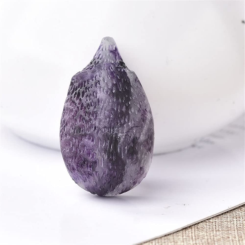 AAKOMA 1PC Natural Quartz Crystal Carving Rainbow Fluorite Hedgehog Stone Small Exquisite Crystal Crafts Hedgehog Decoration Beautiful