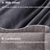 ZTGL Winter Cotton Duvet, Fluffy Plush Lamb Quilts, Winter Warm, Double-Sided Velvet Comforter Core, Super Soft Warm Plush Thickened Blanket Bedding for Cold Weather,E,150x200cm(3.5kg) view 4
