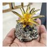 AAKOMA Natural Raw Pyrite Cluster Crystal Pineapple Crystal Cluster Stones Specimen Home Decoration Crafts Decoration Ornament Crafts view 1