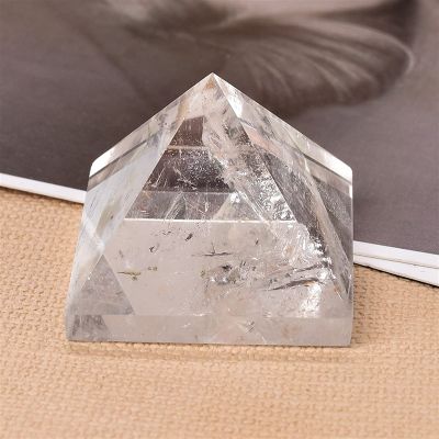 AAKOMA Natural Stone 1PC Natural Crystal Clear Quartz Pyramid Stone Reiki Crystal Point Tower Home Decor Ore Gift