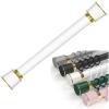 Shower Curtain Rod With 10 Curtain Ring,45-75 Inch Adjustable Shower Rod Tension,Spring Curtain Tension Rod,Premium Stainless Steel,Anti-Slip,No Drilling,for Bathroom ( Color : White , Size : 45-75inc view 2