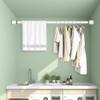 Shower Curtain Rod With 10 Curtain Ring,45-75 Inch Adjustable Shower Rod Tension,Spring Curtain Tension Rod,Premium Stainless Steel,Anti-Slip,No Drilling,for Bathroom ( Color : White , Size : 45-75inc view 4