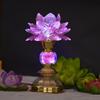 1pairs 18cm LED Colorful Buddha Lotus Lamp Worship Light Buddhism Temple Lamp view 1