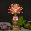 1pairs 18cm LED Colorful Buddha Lotus Lamp Worship Light Buddhism Temple Lamp view 2
