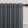 30 Inch Length Curtains Tiers for Bathroom Window Back Tab Pocket Cafe Short Semi Sheer Dark Grey Valance Curtain for Bedroom Small Coverings Kitchen Window Curtains Over Sink 30x30 Long Charcoal Grey view 2