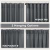30 Inch Length Curtains Tiers for Bathroom Window Back Tab Pocket Cafe Short Semi Sheer Dark Grey Valance Curtain for Bedroom Small Coverings Kitchen Window Curtains Over Sink 30x30 Long Charcoal Grey view 4