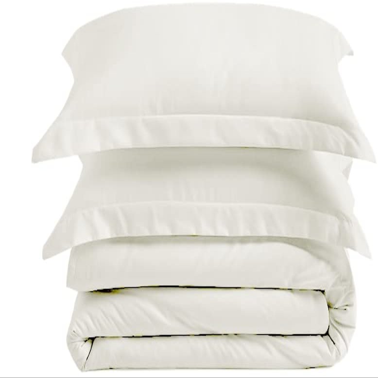 Bed-Bucket Duvet Cover King Zipper Closure Cotton 1000 Thread Count 1 Piece Duvet Cover Set, 100% Long Staple Egyptian Cotton Quilt - (Twin/Twin XL, Ivory)