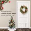 DUOBAO Iridescent White Tree Skirt 48 inch Sequin Sparkly Xmas Skirts 4FT for Halloween Christmas Holiday Home Trees Decoration view 3