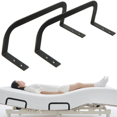 KOXHERO Mattress Retainer Bar Bracket (H3.5) - Keeps Mattress from Sliding on Platform Beds, Adjustable Beds, RV & Camper Mattresses - Black Slide Stopper Rails