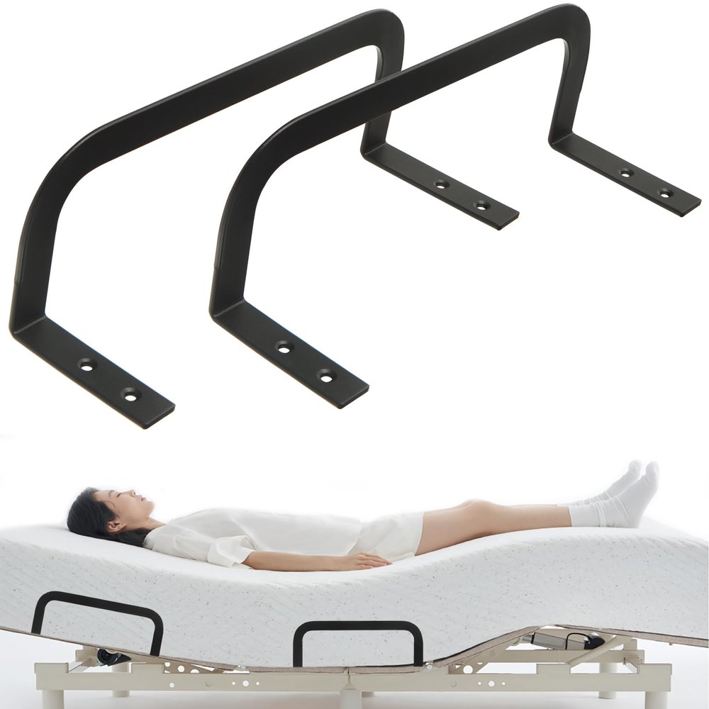 KOXHERO Mattress Retainer Bar Bracket (H3.5) - Keeps Mattress from Sliding on Platform Beds, Adjustable Beds, RV & Camper Mattresses - Black Slide Stopper Rails