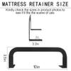 KOXHERO Mattress Retainer Bar Bracket (H3.5) - Keeps Mattress from Sliding on Platform Beds, Adjustable Beds, RV & Camper Mattresses - Black Slide Stopper Rails view 3