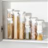fenvy Airtight jar, Transparent Plastic, Household Kitchen Food Grade Nuts, Oats, Spice Storage Tank, Grain Storage Box 800ML view 3
