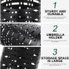 HOMSFOU Sturdy Umbrella Bucket Stand Iron Umbrella Storage Entryway Walking Stick Organizer Decor view 2