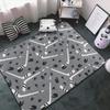 Runner Rugs 2x4ft, Grey Hockey Kids Crawling Carpet, Sports Athletics Enthusiasts Large Bedroom Floor Mats, Non-Slip Large Area Easy to Clean for Kids Boys Girls Living Room Game Room view 1