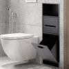 LXBAMKEA Stainless Steel Shower Niche, Wet Room Alcove Recessed, Toilet Paper Trash Can Shampoo Toiletries Embedded Bathroom Shelves, Waterproof Storage, Home Improvement (Color : Matte Black, Size view 2