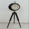 THOR INSTRUMENTS Nautical Marine London Clock Wooden Street Time Clock Silver Black Adjustable Tripod Stand Home Decor Gift view 1