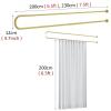 1 Pack Salon Spa Privacy Curtain, Hospitals Condos Beds Partition Wall - Sturdy Metal Track & 2m Tall Drape, 1 Panel Room Divider Screen for Outdoor Patio Indoor Bedroom, 200 230 cm ( Color : Gold Pol view 2