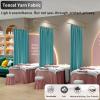 1 Pack Salon Spa Privacy Curtain, Hospitals Condos Beds Partition Wall - Sturdy Metal Track & 2m Tall Drape, 1 Panel Room Divider Screen for Outdoor Patio Indoor Bedroom, 200 230 cm ( Color : Gold Pol view 4
