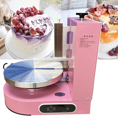 35cm Round Turntable Cake Cream Spreader Adjustable Speed- Smooth Coating Machine for Birthday Cake Cream, Butter Cream, and Jam,B