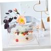 BESTonZON 1pc Transparent Plastic Cake Container Box for Birthday Cakes Dessert Storage Food- Packaging view 2
