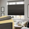 HOTSOON No Drill No Tools Cellular Shades Linen Texture Wrapped Top Down Bottom Up Cordless Honeycomb Blinds Blackout Shades for Bedroom Living Room Windows Blinds, Gray, 61" W x 40" H view 1