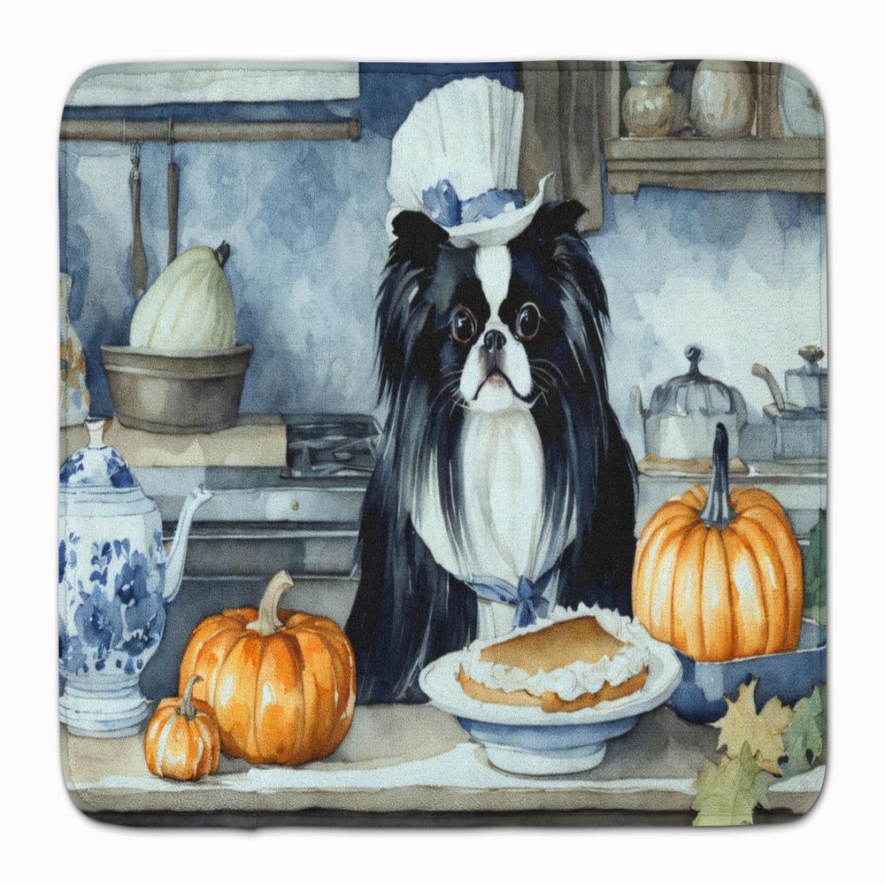Caroline's Treasures Japanese Chin Fall Kitchen Pumpkins Memory Foam Kitchen Mat Machine Washable Anti-Fatigue Mat Cushion Comfort Bath Mat or Kitchen Rug