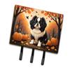 Caroline's Treasures Dogs Autumn Leaves Leash or Key Holder Triple Hook, Japanese Chin view 1