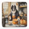 Caroline's Treasures Saint Bernard Fall Kitchen Pumpkins Memory Foam Kitchen Mat Machine Washable Anti-Fatigue Mat Cushion Comfort Bath Mat or Kitchen Rug view 1