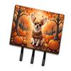 Caroline's Treasures Dogs Autumn Leaves Leash or Key Holder Triple Hook, Chihuahua view 1