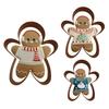 3PCs Gingerbread Man Cookie Cutters, Assorted Size 5.12" 4.13" 3.11" Large Christmas Cookie Cutter Set Molds Holiday Cookies Cutters Shapes,Stainless Steel view 1
