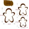 3PCs Gingerbread Man Cookie Cutters, Assorted Size 5.12" 4.13" 3.11" Large Christmas Cookie Cutter Set Molds Holiday Cookies Cutters Shapes,Stainless Steel view 2