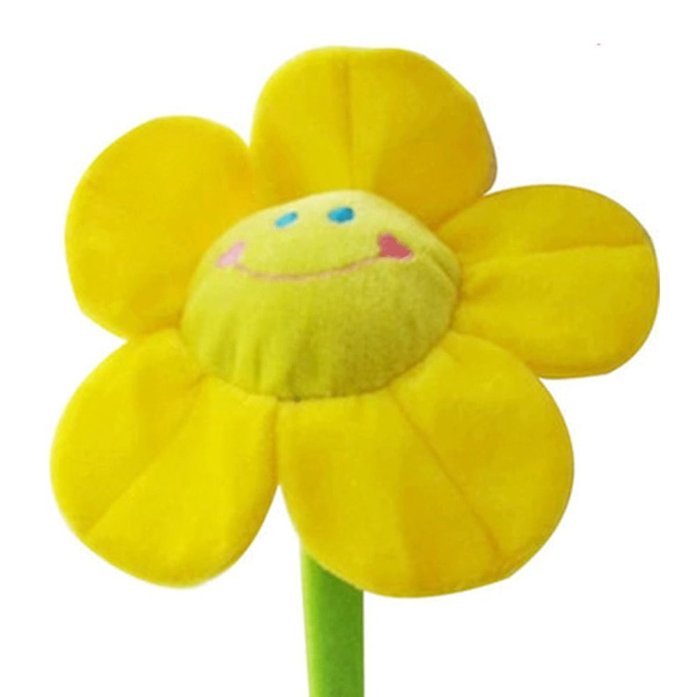 Justkeji Stuffed Artifical Flower,Plush Sunflower Bouquet with Bendable Stems, Stuffed Flower Home Decoration for Wedding Party Birthday Christmas (26 Inch, Yellow)