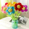 Justkeji Stuffed Artifical Flower,Plush Sunflower Bouquet with Bendable Stems, Stuffed Flower Home Decoration for Wedding Party Birthday Christmas (26 Inch, Yellow) view 3