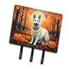 Caroline's Treasures Dogs Autumn Leaves Leash or Key Holder Triple Hook, German Shepherd White view 1