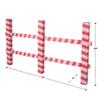 Beistle 3' 8" x 6' 7" Corrugated Cardboard 3 Dimensional Candy Cane Christmas Party Decorations Festive Holiday Fence Photo Prop for Winter Photography, Made in USA Since 1900 view 2