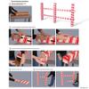 Beistle 3' 8" x 6' 7" Corrugated Cardboard 3 Dimensional Candy Cane Christmas Party Decorations Festive Holiday Fence Photo Prop for Winter Photography, Made in USA Since 1900 view 3