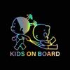Baby on Board Sign Stickers High Intensity Baby Kids Safety Signs Stickers Kids Safety Warning for Car Bumper Window (Holographic Silver) view 1