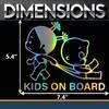 Baby on Board Sign Stickers High Intensity Baby Kids Safety Signs Stickers Kids Safety Warning for Car Bumper Window (Holographic Silver) view 2