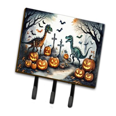 Caroline's Treasures Seasonal More Spooky Halloween Leash Holder Key, Triple Hook, Dinosaurs 2240