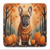 Caroline's Treasures Fawn French Bulldog Fall Memory Foam Kitchen Mat Machine Washable Anti-Fatigue Mat Cushion Comfort Bath Mat or Kitchen Rug view 1
